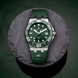 Maurice Lacroix Aikon Venturer Green Dial Green Rubber Strap Watch for Men - AI6057-SSL50-630-5 Buy Now By Maurice Lacroix