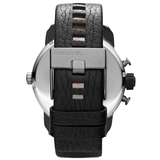 Diesel Badass Chronograph Anthracite Dial Black Leather Strap Watch For Men - DZ7270 Buy Now By Diesel