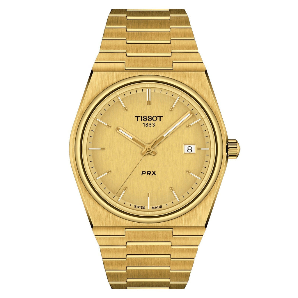 Tissot PRX Gold Dial Gold Steel Strap Watch for Men - T137.210.33.021.00 Buy Now By Tissot