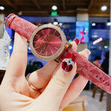 Michael Kors Corey Crystals Red Dial Red Leather Strap Watch for Women - MKO1025 Buy Now By Michael Kors