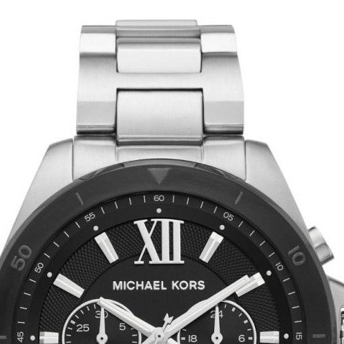 Michael Kors Brecken Chronograph Black Dial Silver Steel Strap Watch For Men - MK8847 Buy Now By Michael Kors