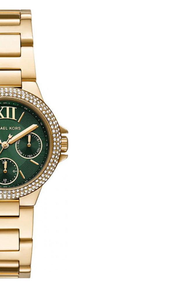 Michael Kors Camille Multifunction Green Dial Gold Steel Strap Watch For Women - MK6981 Buy Now By Michael Kors