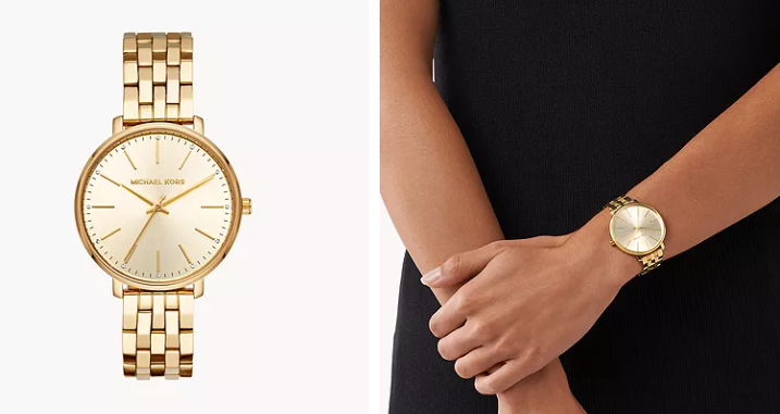 Michael Kors Pyper Quartz Gold Dial Gold Steel Strap Watch For Women - MK3898 Buy Now By Michael Kors