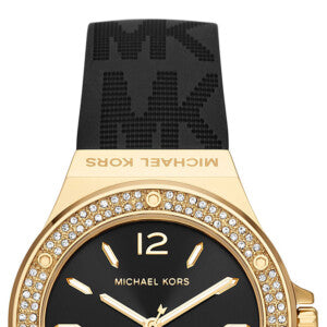 Michael Kors Mini Lennox Quartz Black Dial Black Silicone Strap Watch For Women - MK7281 Buy Now By Michael Kors