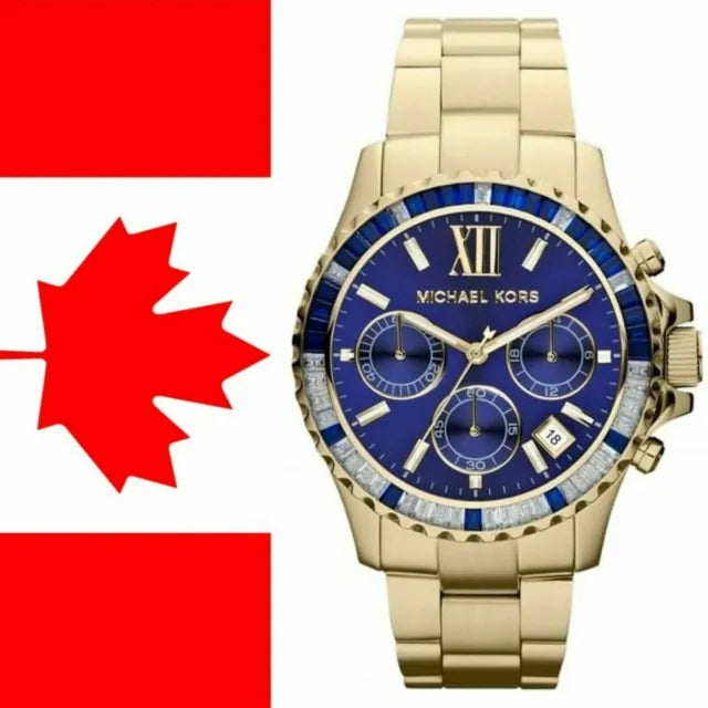 Michael Kors Everest Chronograph Blue Dial Gold Steel Strap Watch for Women - MK5754 Buy Now By Michael Kors