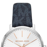 Michael Kors Pyper Quartz Silver Dial Blue Leather Strap Watch For Women - MK7244 Buy Now By Michael Kors