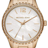 Michael Kors Layton Three Hand Mother of Pearl White Dial Gold Steel Strap Watch For Women - MK6870 Buy Now By Michael Kors