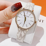 Michael Kors Pyper Quartz Silver Dial White Leather Strap Watch For Women - MK1037 Buy Now By Michael Kors