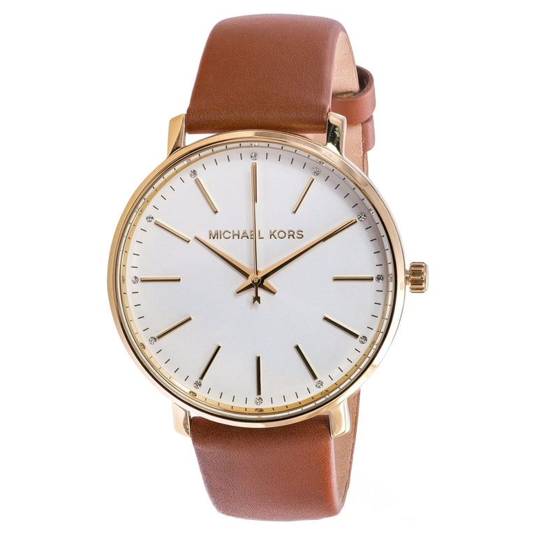 Michael Kors Pyper Quartz Silver Dial Brown Leather Watch For Women - MK2740 Buy Now By Michael Kors