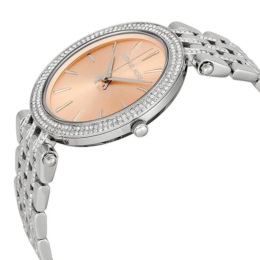 Michael Kors Darci Orange Dial Silver Stainless Steel Strap Watch for Women - MK3218 Buy Now By Michael Kors