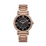 Michael Kors Catlin Black Diamonds Dial Rose Gold Steel Strap Watch for Women - MK3356 Buy Now By Michael Kors