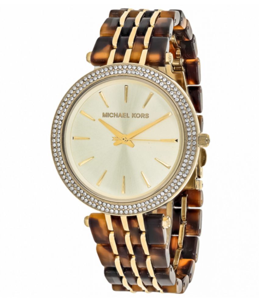 Michael Kors Darci Gold Dial Brown Two Tone Steel Strap Watch for Women - MK4326 Buy Now By Michael Kors