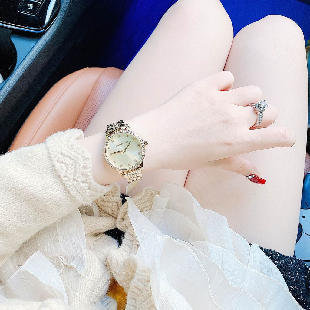 Michael Kors Melissa Quartz Gold Dial Gold Steel Strap Watch for Women - MK4368 Buy Now By Michael Kors