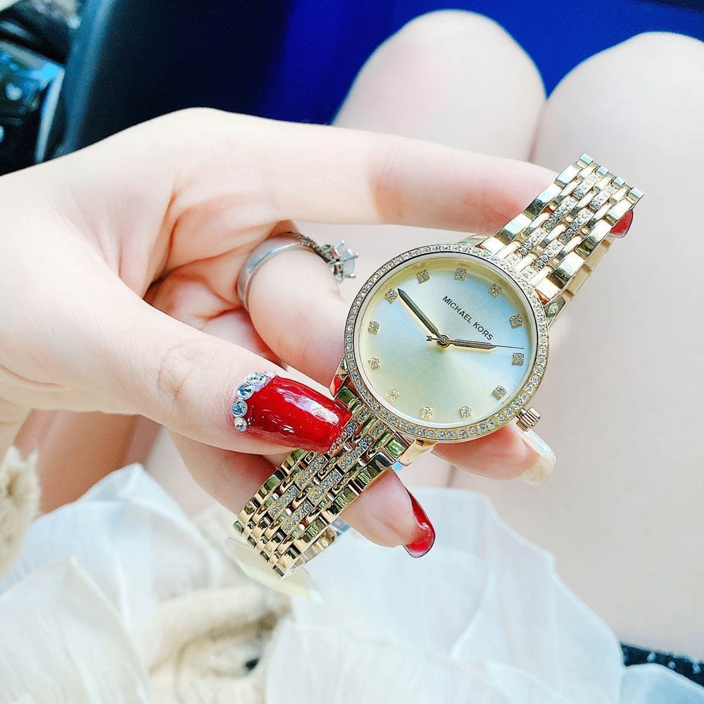 Michael Kors Melissa Quartz Gold Dial Gold Steel Strap Watch for Women - MK4368 Buy Now By Michael Kors