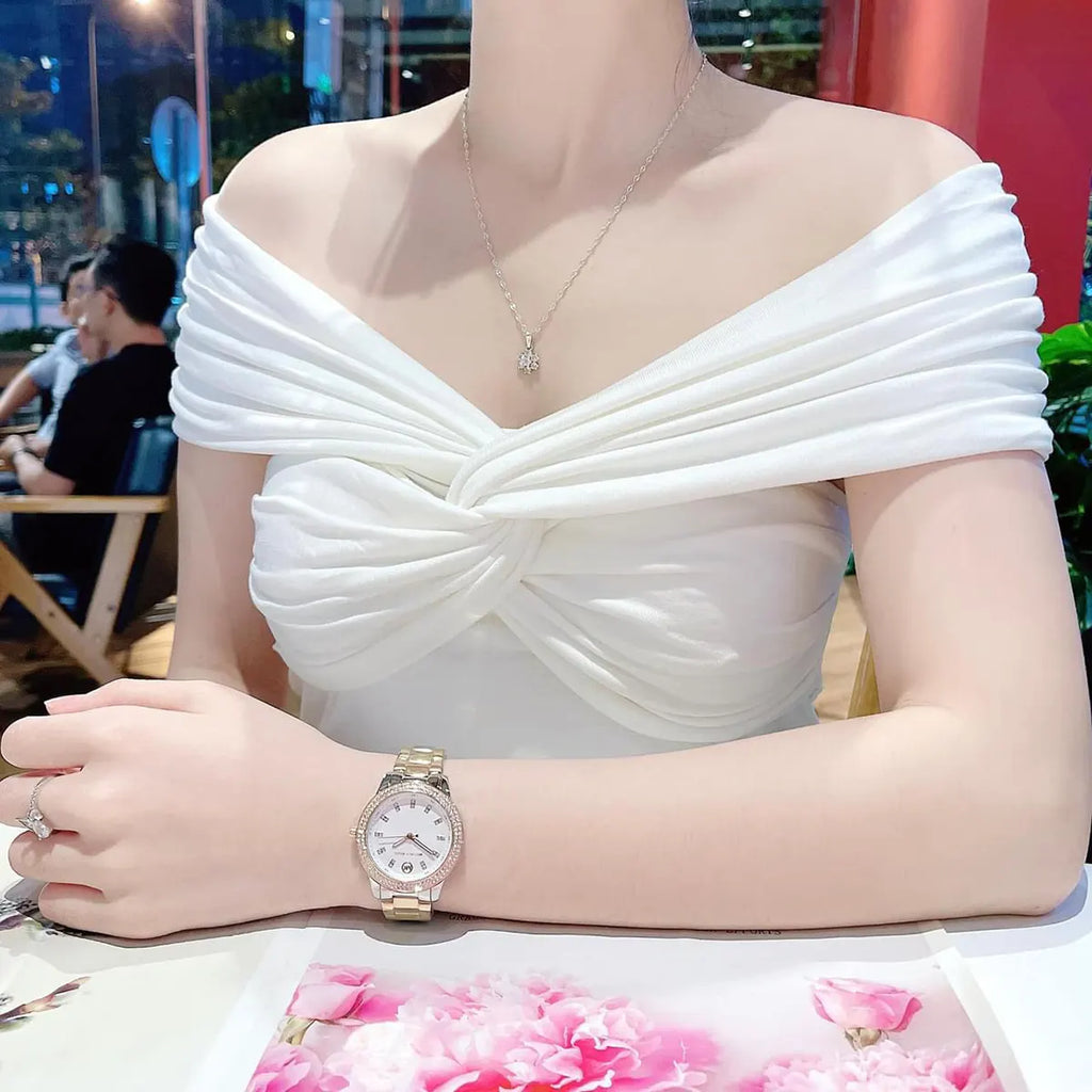 Michael Kors Tibby Three Hand Crystals Silver Dial Two Tone Steel Strap Watch for Women - MK4576 Buy Now By Michael Kors