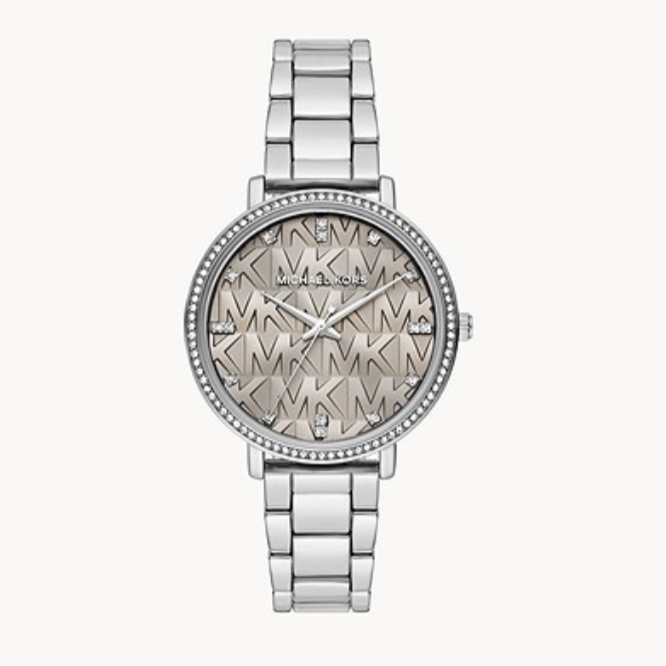 Michael Kors Pyper Analog Gray Dial Silver Steel Strap Watch For Women - MK4672 Buy Now By Michael Kors