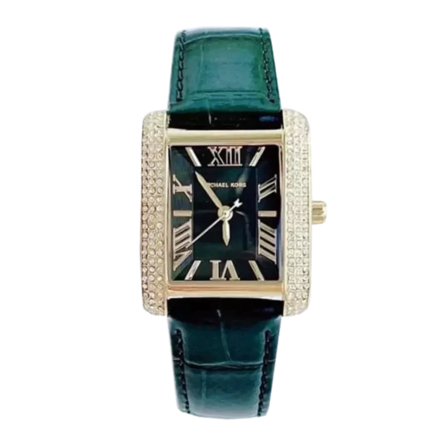 Michael Kors Emery Quartz Diamonds Green Dial Green Leather Strap Watch For Women - MK4697 Buy Now By Michael Kors