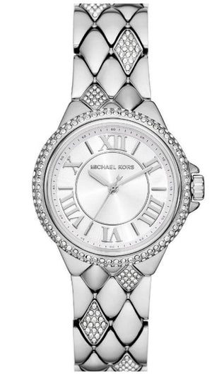 Michael Kors Camille Pave Crystals Silver Dial Silver Steel Strap Watch for Women - MK4804 Buy Now By Michael Kors