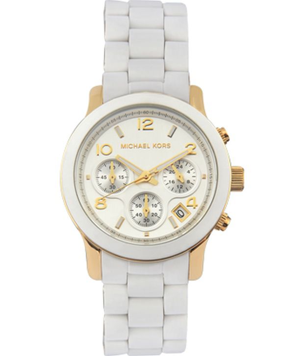 Michael Kors Runway White Dial White Steel Strap Watch for Women - MK5145 Buy Now By Michael Kors