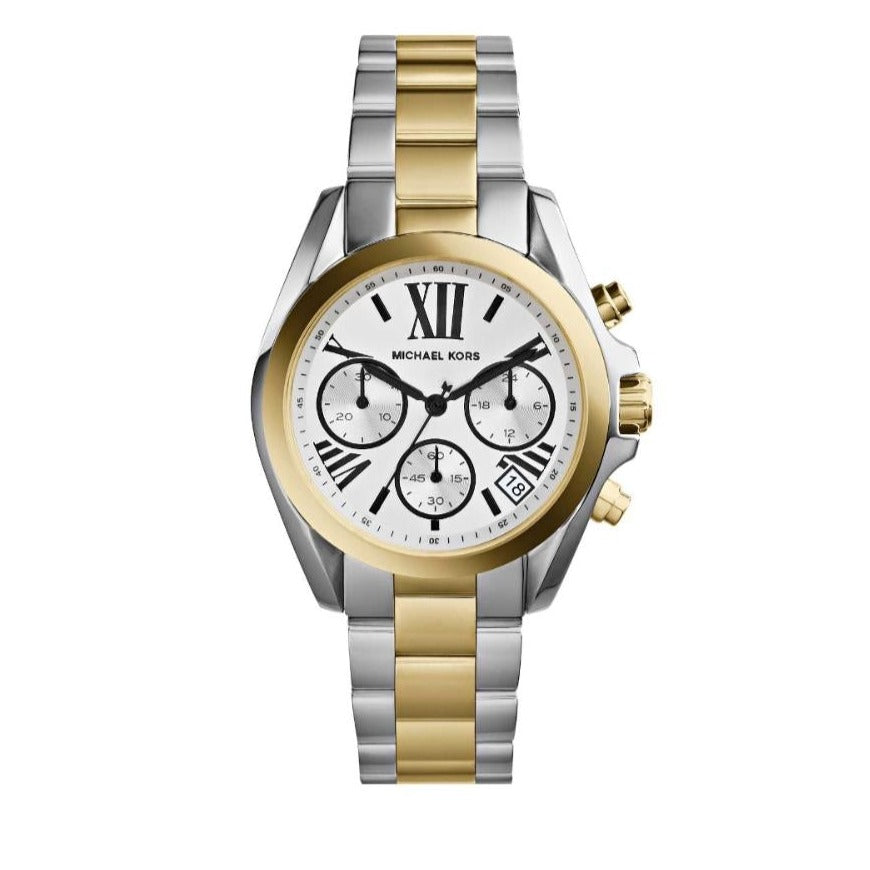Michael Kors Bradshaw Chronograph Silver Dial Two Tone Steel Strap Watch For Women - MK5912 Buy Now By Michael Kors
