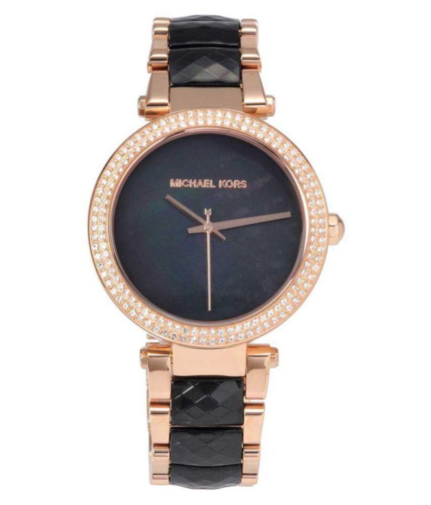 Michael Kors Parker Mother of Pearl Black Dial Two Tone Steel Strap Watch for Women - MK6414 Buy Now By Michael Kors