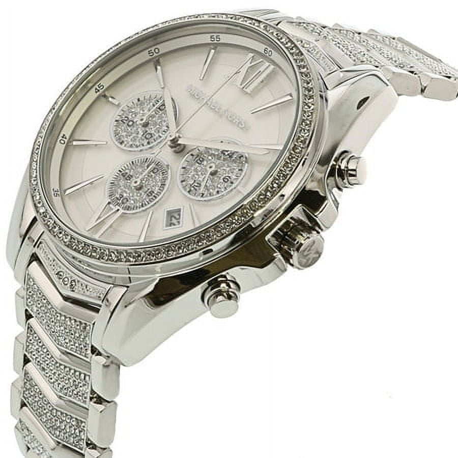 Michael Kors Whitney Chronograph Crystals Silver Dial Silver Steel Strap Watch For Women - MK6728 Buy Now By Michael Kors