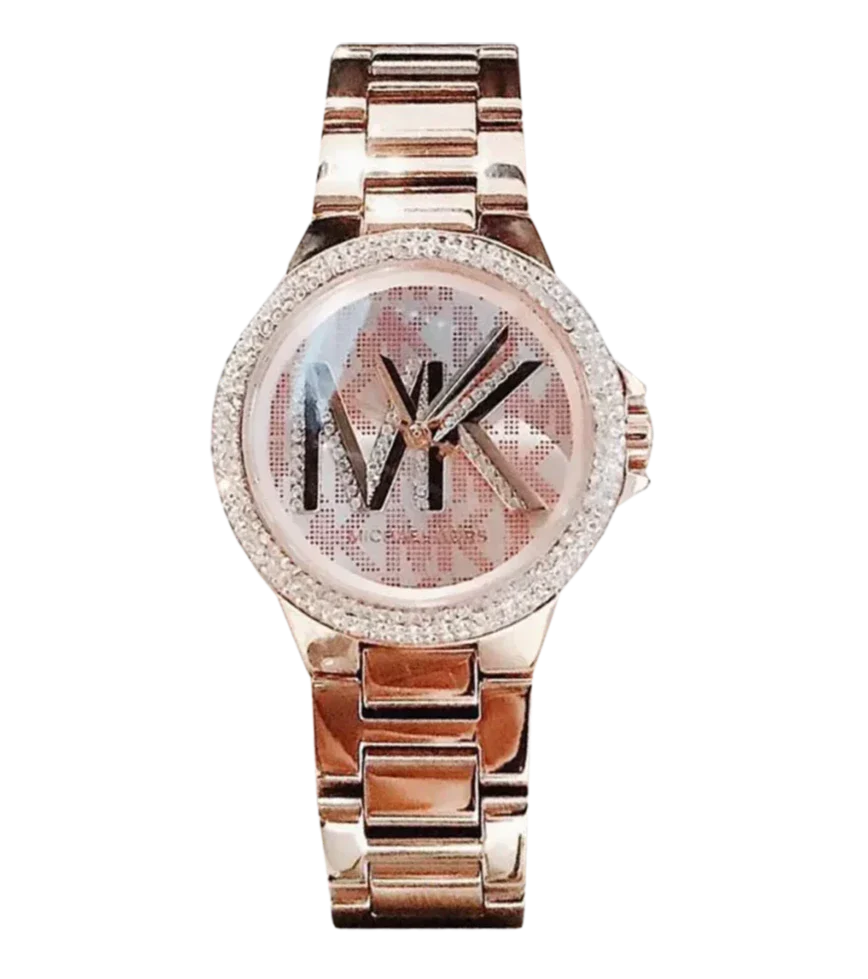 Michael Kors Camille Three Hand Rose Gold Dial Rose Gold Steel Strap Watch For Women - MK7197 Buy Now By Michael Kors