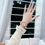 Michael Kors Mini Lennox Three-Hand Rose Gold Dial Pink Silicone Strap Watch For Women - MK7282 Buy Now By Michael Kors