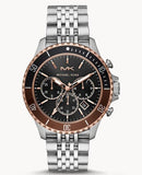 Michael Kors Bayville Chronograph Black Dial Silver Steel Strap Watch For Men - MK8725 Buy Now By Michael Kors