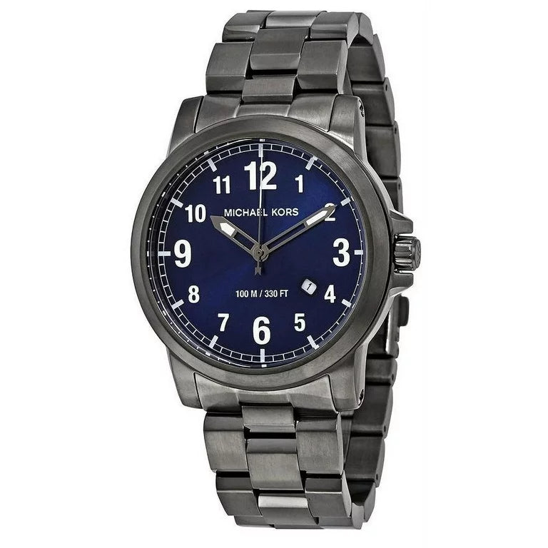 Michael Kors Paxton Analog Blue Dial Grey Steel Strap Watch For Men - MK8499 Buy Now By Michael Kors