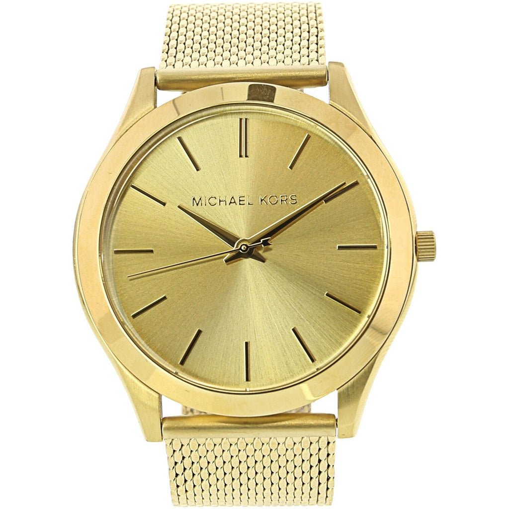 Michael Kors Slim Runway Quartz Gold Dial Gold Mesh Bracelet Watch For Women - MK8625 Buy Now By Michael Kors