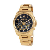 Michael Kors Brecken Chronograph Quartz Black Dial Gold Steel Strap Watch For Men - MK8481 Buy Now By Michael Kors