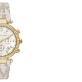 Michael Kors Parker Chronograph White Dial White Leather Strap Watch For Women - MK6916 Buy Now By Michael Kors