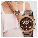 Michael Kors Parker Chronograph Brown Dial Brown Steel Strap Watch For Women - MK5578 Buy Now By Michael Kors