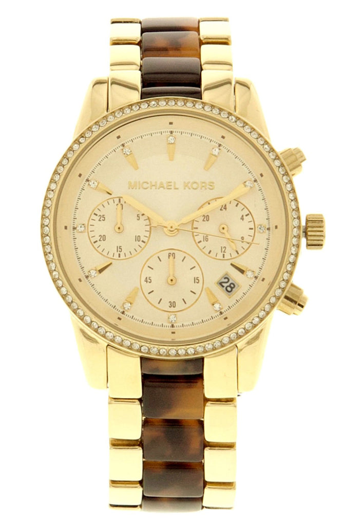 Michael Kors Ritz Gold Dial Two Tone Steel Strap Watch for Women - MK6322 Buy Now By Michael Kors