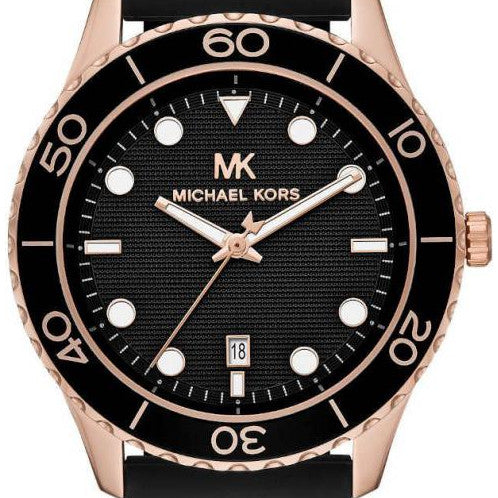 Michael Kors Runway Quartz Black Dial Black Silicone Strap Watch For Women - MK6852 Buy Now By Michael Kors
