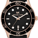 Michael Kors Runway Quartz Black Dial Black Silicone Strap Watch For Women - MK6852 Buy Now By Michael Kors