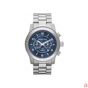 Michael Kors Stop Hunger Chronograph Blue Dial Silver Steel Strap Watch for Men - MK8314 Buy Now By Michael Kors