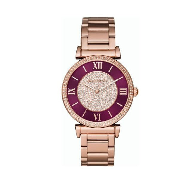 Michael Kors Catlin Quartz Rose Gold Dial Rose Gold Steel Strap Watch For Women - MK3412 Buy Now By Michael Kors