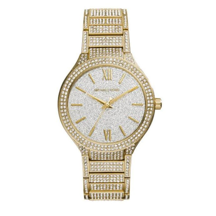 Michael Kors Kerry Crystals Gold Dial Gold Steel Strap Watch For Women - MK3360 Buy Now By Michael Kors