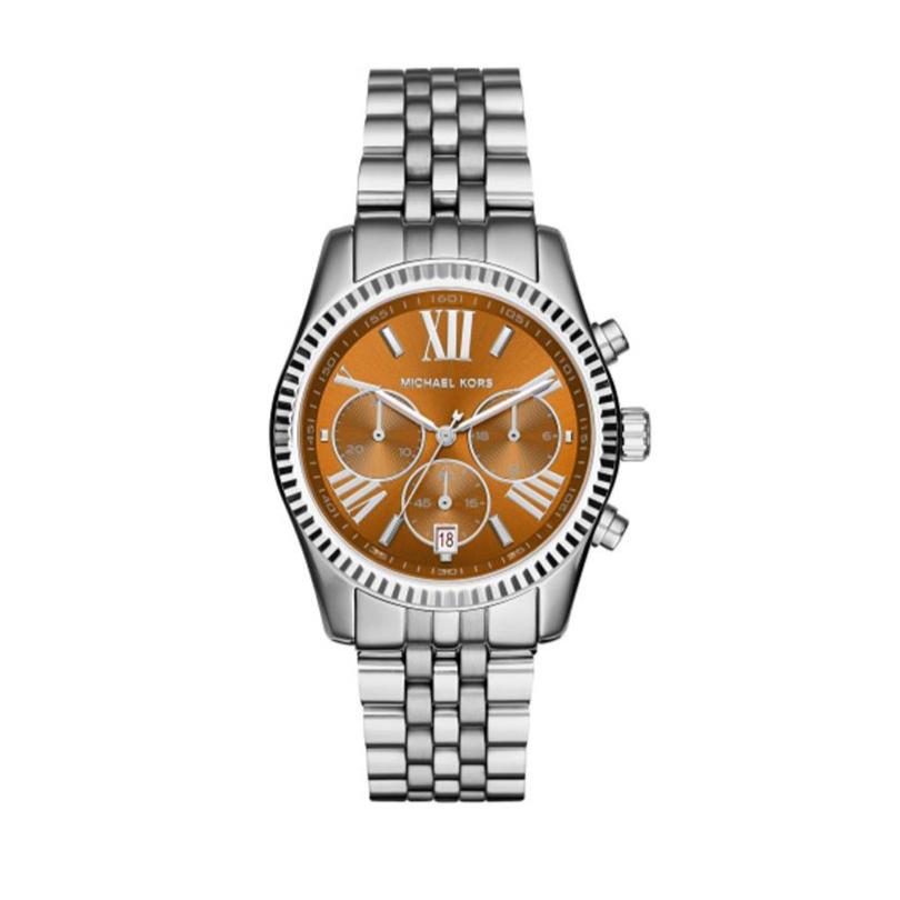 Michael Kors Lexington Chronograph Brown Dial Silver Steel Strap Watch For Women - MK6221 Buy Now By Michael Kors