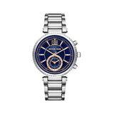 Michael Kors Sawyer Navy Blue Dial Silver Steel Strap Watch for Women - MK6224 Buy Now By Michael Kors