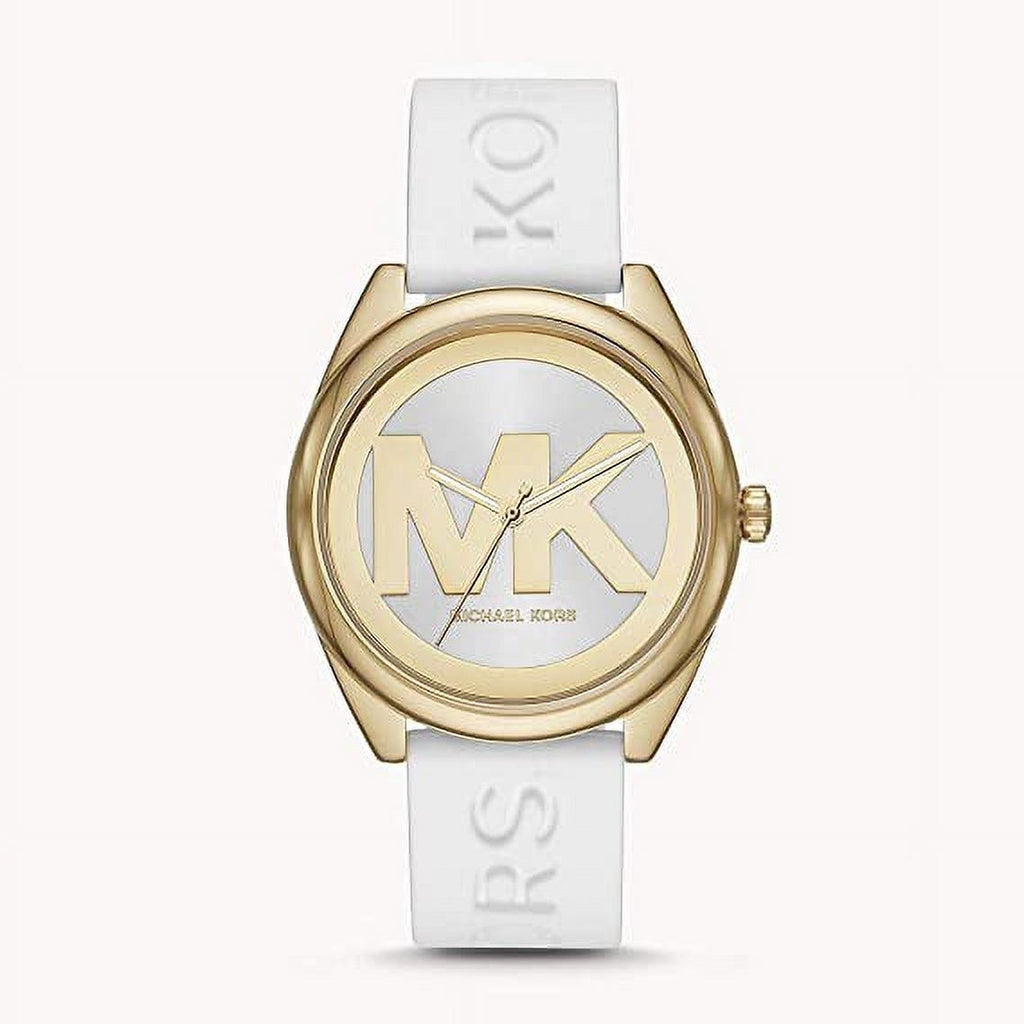 Michael Kors Janelle Three Hand Silver Dial White Rubber Strap Watch For Women - MK7141 Buy Now By Michael Kors