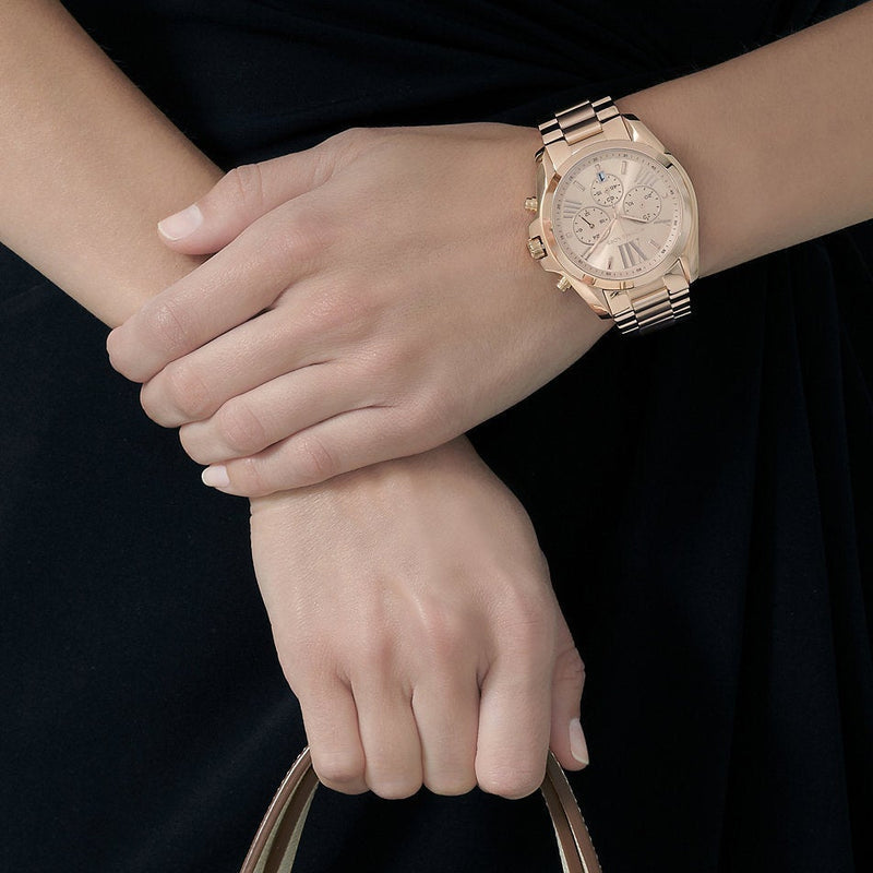 Michael Kors Bradshaw Rose Gold Dial Rose Gold Steel Strap Watch for Women - MK5503 Buy Now By Michael Kors