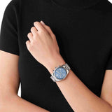 Michael Kors Lexington Chronograph Blue Dial Silver Steel Strap Watch For Women - MK7215 Buy Now By Michael Kors