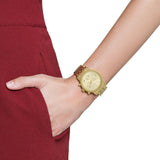 Michael Kors Ritz Chronograph Gold Dial Gold Steel Strap Watch for Women - MK5676 Buy Now By Michael Kors