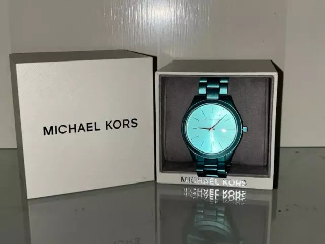 Michael Kors Slim Runway Blue Dial Blue Steel Strap Watch For Women - MK4525 Buy Now By Michael Kors