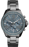 Michael Kors Wren Chronograph Quartz Blue Dial Grey Steel Strap Watch For Women - MK6097 Buy Now By Michael Kors