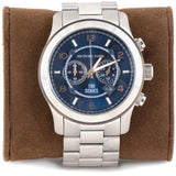 Michael Kors Stop Hunger Chronograph Blue Dial Silver Steel Strap Watch for Men - MK8314 Buy Now By Michael Kors