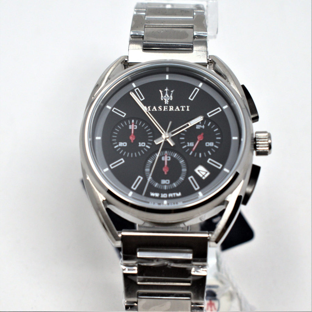 Maserati Trimarano Chronograph Black Dial Silver Stainless Steel Strap Watch For Men - R8873632003 Buy Now By Maserati